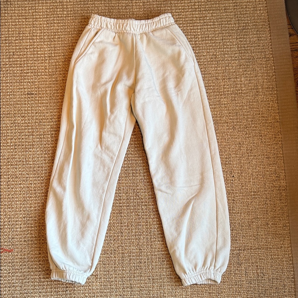 Kids Cream Jogger Sweat Pants